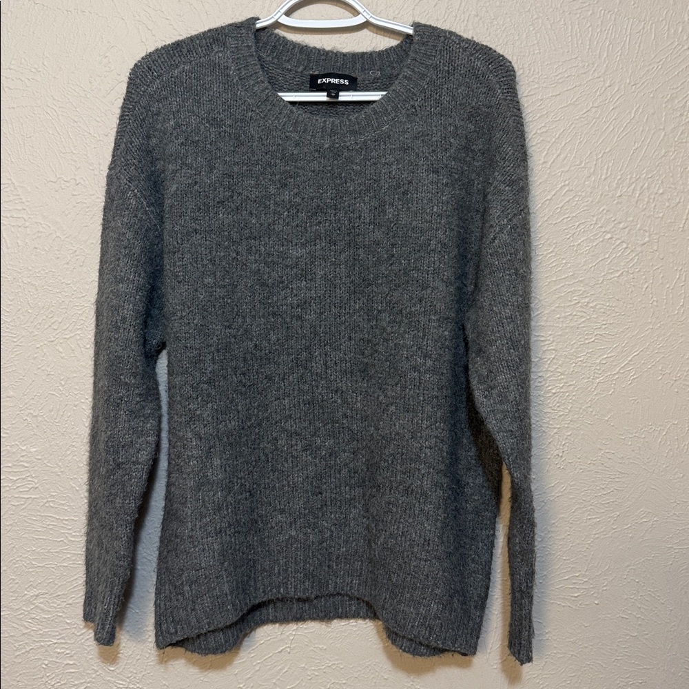 Express Charcoal Knit Pullover